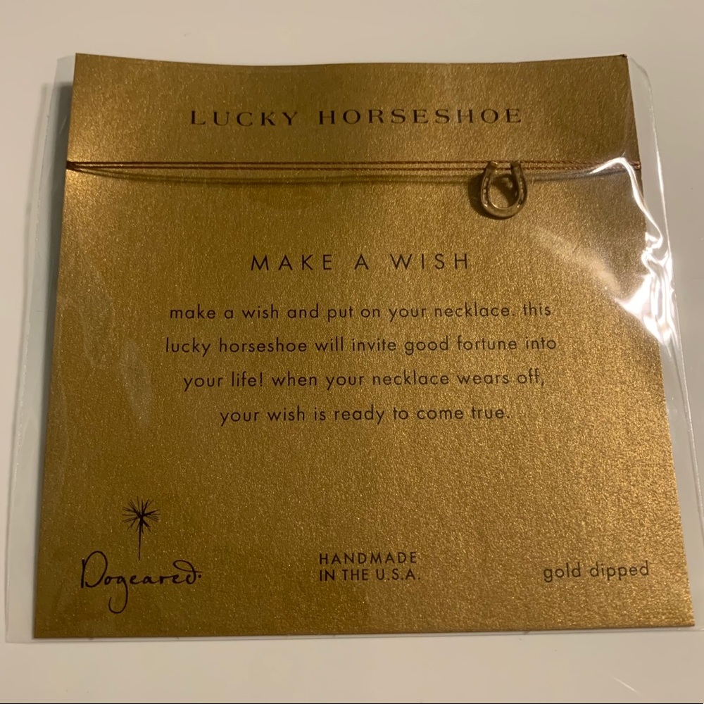 Lucky Horseshoe Gold Dipped Dogeared Necklace